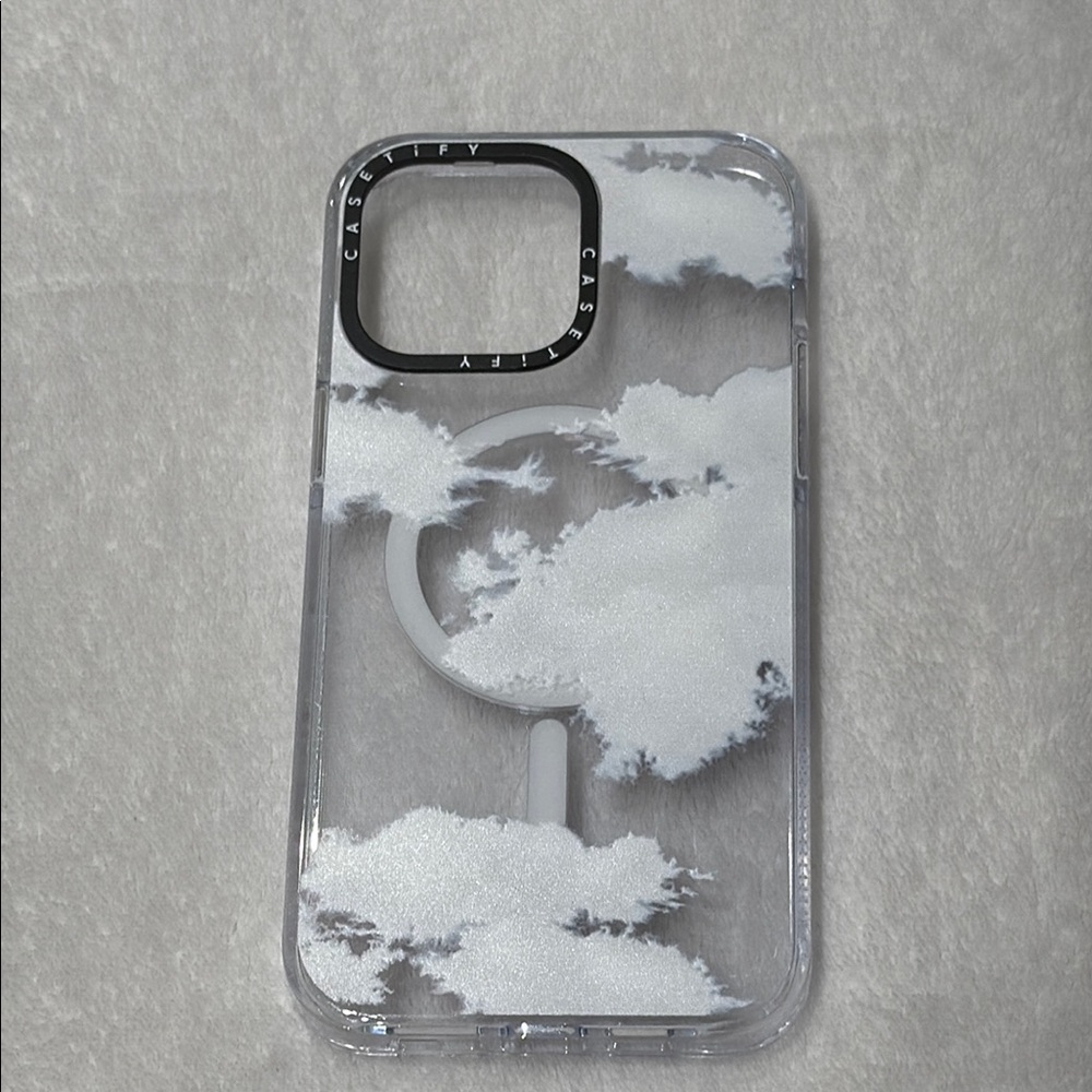 iPhone 14 Pro Max 6.7” Casetify White Cloud Clear iPhone Case MagSafe